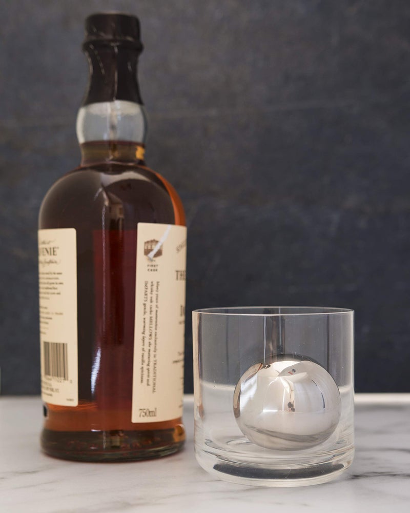 Cestari Whiskey Ball - Reusable Stainless Steel Ice Sphere - Scotch,Vodka,Wine Ice Chiller Stocking Stuffer - Ice Cube Metal Whiskey Stones Ball Won't Dilute Your Drink - Whiskey Drink Coolers Gift - 55mm - Image 4